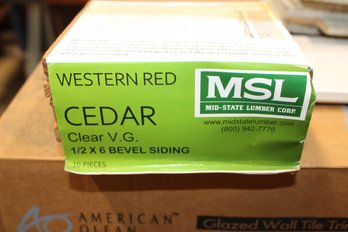 Western Red  Cedar Bevel Siding  1 Box And Varied Lengths