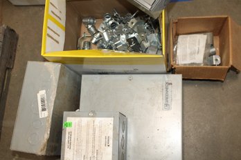 3 Electrical Boxes, Greenheck, Recess Mounting Kit