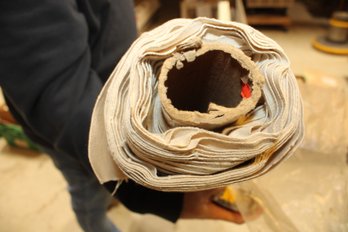 Roll Of Canvas 5'width Unknown Length Guessing 20 Ft. Plus , Great Shape