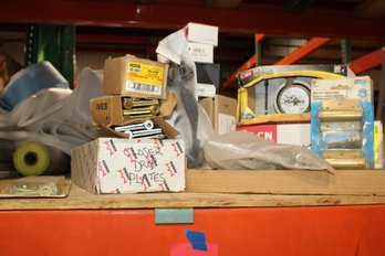 Misc Lot Door Hinges Drop Plates And Lock, Door Closers