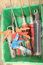 Lot Of 9 Used Various Sized Caulking Guns