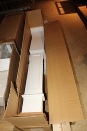 5 Decorative Wall Knoll Banister Posts - 4'5' White