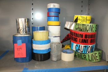 Misc Tape Ribbon, Metalic Tape And Caution Electrical Line Painters Tape