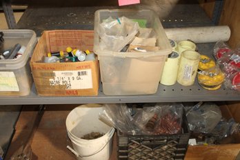 2 Shelves Pvc Plugs, Copper/ Bronze Fittings Misc Size , Bx Cutter