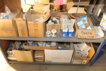 2 Shelves Shark Bite Fittings, Uniflange Ball Valves, Plumbing Primer