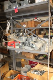 3 Shelves Various Sized Joyce Braces And Misc Parts