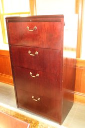 Beautiful 4 Drawer Mahogany Locking Cabinet 30x19x54