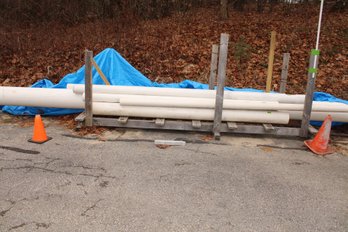 Multiple Size PVC Pipes 3.5', 4' 6.5 Dia - 8ft 20ft Lengths Big One 11'x 20' And Some Grey Pipes
