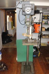 Vintage Delta Drill Press With Manual Speed Switch Comes W/sm Vice