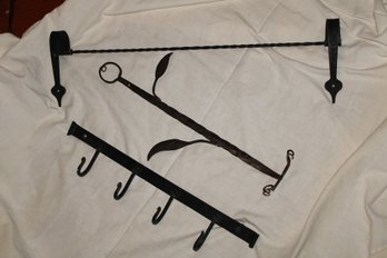 3 Hand Forged Pieces, Various Uses, 26' & 20 & 17