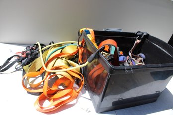 Misc Lot Of Bungee Cords And Tie Straps