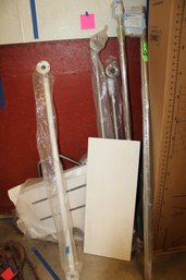 Misc Sizes - White And Chrome  SAFETY Heavy Duty Folding Shower Seat With Grab Bars