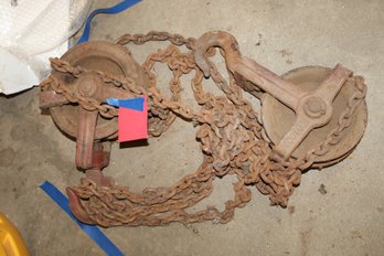 2 Pulley Chain Fall With Hooks And Chain  One Single / One Double
