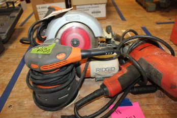 Rigid Sander, Circular Saw And Milwaukee Impact