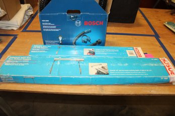 Bosch Items:  Worksite Table Saw Support Legs And Bosch Demo Dust Extraction Attachment