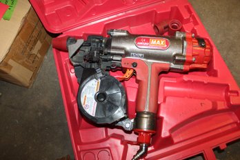 Max Concrete Nailer Pneumatic With Hoses And Nails 2.5 Inches Multiple Cases Of Nails