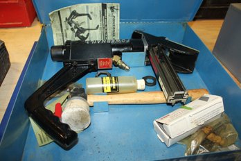Powernail Co Pneumatic Power Nailer With Parts, Box And Nails
