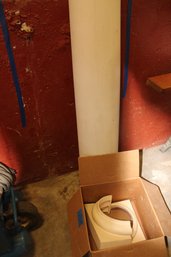 8ft Half Column With Capital And Base White