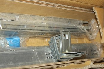 2 3ft Chrome Floor Grates And Under Counter Desk Shelving Hardware Set