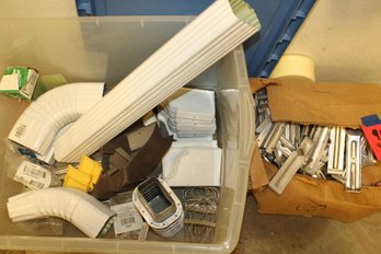 Misc New  Gutter Parts And Downspout Pieces And Hardware