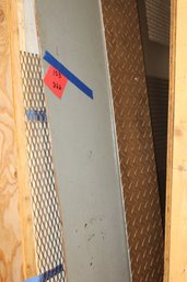 Metal Mesh 4x8 & One Smaller And 2 Pieces Diamond Plate Misc Size