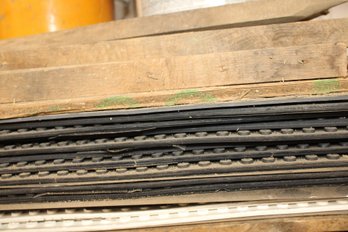 3x3 Square Rubber Flooring Tiles, Wooden Stakes