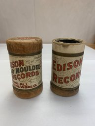 Vintage  Edison Records In Tubes