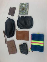 LOT OF 8 COIN/CLUTCH BAGS