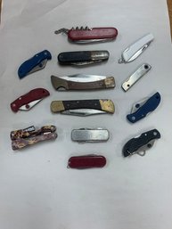 13 POCKET KNIVES