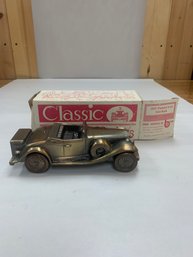 VINTAGE BRASS CAR BANK WITH ORIGINAL BOX