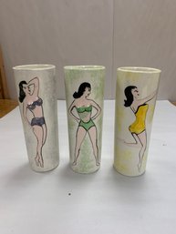 VINTAGE BIKINI GIRL HAWAIIAN TIKI MUGS