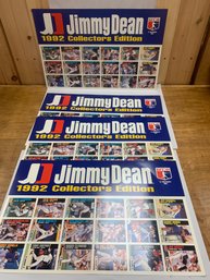 5 UNCUT SHEETS 1992 BASEBALL CARDS