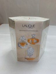 LALIQUE PERFUME MINIATURE SET / LES FALCON/ IN DISPLAY BOX UNUSED