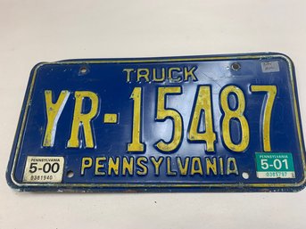 PENNSYLVANIA TRUCK LICENSE PLATE