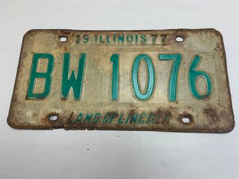 1977 ILLINOIS LICENSE PLATE
