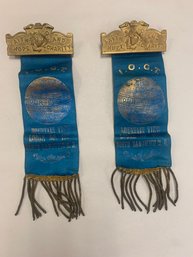 RARE I.O.G.T. 1800S RIBBON PIN BADGE SET 'TEMPLARS'