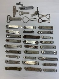 ASSORTED BOTTLE OPENER LOT W/ADVERTISEMENTS, MISC.