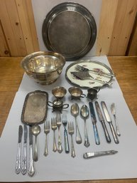 27 PIECE LOT OF SILVERPLATE