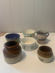 MISC. LOT OF POTTERY,GLASS, ECT.