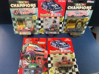 LOT OF 5 NASCAR DIE CAST CARS