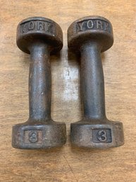 CAST IRON 3 POUND WEIGHTS