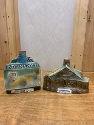 PAIR OF VINTAGE ALCOHOL BOTTLES   EMPTY