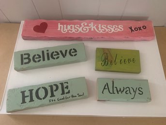 6 MISC. HAND MADE SIGNS