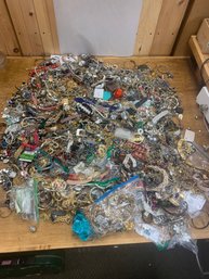 ABOUT 47POUNDS OF ASSORTED JEWELRY, WATCHES, ETC