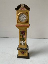 GRANDFATHER MINI CLOCK   8.25'H  NOT TESTED