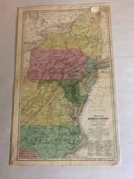 1839 MAP OF THE MIDDLE STATES