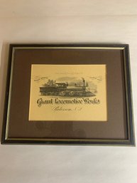 1880 RAILROAD FRAMED ADVERTISING
