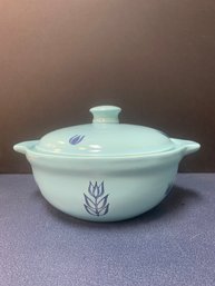 1950S CRONIN BLUE TULIP CASSEROLE COVERED DISH   #2