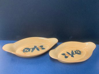 PAIR OF PFALTZGRAFF  22 AU GRATIN DISHES   11.5'X 6'