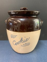 VINTAGE STONEWARE COOKIE JAR  9.5'H